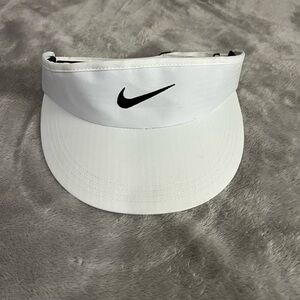 Nike White Visor Hat